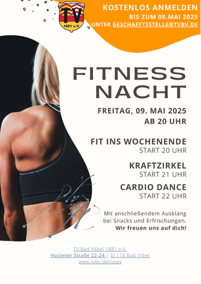 Lange Fitnessnacht beim TV Bad Vilbel! 